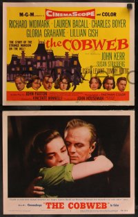 8g0617 COBWEB 8 LCs 1955 Richard Widmark, Lauren Bacall, Charles Boyer, Gloria Grahame, Lillian Gish!