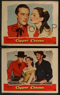 8g0622 COPPER CANYON 8 LCs 1950 Ray Milland, Macdonald Carey & sexy cowgirl Hedy Lamarr!