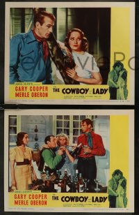 8g0623 COWBOY & THE LADY 8 LCs R1954 great images of Gary Cooper & sexiest Merle Oberon!