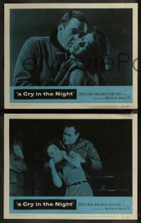 8g0627 CRY IN THE NIGHT 8 LCs 1956 how did nice 18 year-old Natalie Wood fall so far!