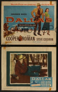 8g0629 DALLAS 8 LCs 1950 Gary Cooper, Ruth Roman, when Texas was a powder keg, they lit the fuse!