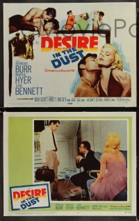 8g0634 DESIRE IN THE DUST 8 LCs 1960 Raymond Burr, Martha Hyer, dangerous country romance images!