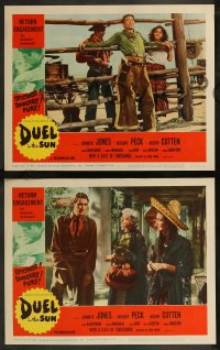8g0641 DUEL IN THE SUN 8 LCs R1960 great images of Gish, Jennifer Jones, Gregory Peck, Joseph Cotten
