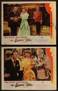 8g1061 EMPEROR WALTZ 3 LCs 1948 great images of Bing Crosby & Joan Fontaine, Richard Haydn!