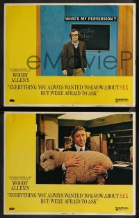 8g0647 EVERYTHING YOU ALWAYS WANTED TO KNOW ABOUT SEX 8 LCs 1972 Woody Allen, Gene Wilder w/sheep!