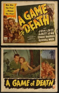8g0666 GAME OF DEATH 8 LCs 1945 Robert Wise version of The Most Dangerous Game, Audrey Long in jungle!
