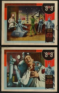 8g0991 GOG 4 LCs 1954 Richard Egan, sci-fi, wacky Frankenstein of steel robot destroys its makers!