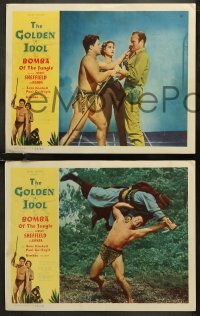 8g0674 GOLDEN IDOL 8 LCs 1954 Johnny Sheffield as Bomba of the Jungle, w/ Kimbbo The Chimp!