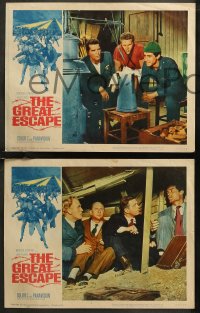 8g1070 GREAT ESCAPE 3 LCs 1963 Richard Attenborough, Charles Bronson, Sturges classic prison break!