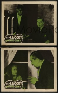 8g0896 INVISIBLE GHOST 6 LCs R1949 great images of creepy Bela Lugosi, Clarence Muse, horror!