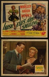 8g0699 IRISH EYES ARE SMILING 8 LCs 1944 Damon Runyon, Dick Haymes, many with sexy June Haver!