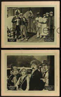 8g1078 IRON NAG 3 LCs 1925 Mack Sennett, wacky images of Billy Bevan with race horse & cast!