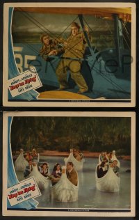 8g0901 KEEP 'EM FLYING 6 LCs 1941 great images of wacky Martha Raye, Bud Abbott & Lou Costello!