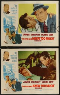 8g0723 MAN WHO KNEW TOO MUCH 8 LCs R1963 directed by Alfred Hitchcock, James Stewart & Doris Day!
