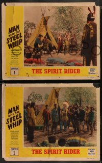 8g1084 MAN WITH THE STEEL WHIP 3 chapter 1 LCs 1954 serial, Richard Simmons, The Spirit Rider!