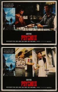 8g0758 PSYCHO II 8 LCs 1983 Anthony Perkins as Norman Bates, Vera Miles, Meg Tilly, horror sequel!
