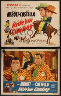 8g0767 RIDE 'EM COWBOY 8 LCs R1949 wacky western cowboys Bud Abbott & Lou Costello, native Americans!