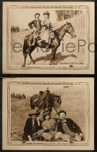 8g1115 ROPING HER ROMEO 3 LCs R1919 Polly Moran as Sheriff Nell, Ben Turpin as Honest Eyed Jack, Sennett