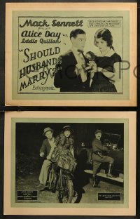 8g0787 SHOULD HUSBANDS MARRY 8 LCs 1924 Mack Sennett comedy, Eddie Quillan, bride Alice Day!