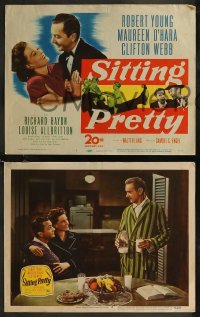 8g0789 SITTING PRETTY 8 LCs 1948 Maureen O'Hara, Robert Young, Clifton Webb & Betty Lynn!