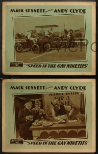 8g1122 SPEED IN THE GAY NINETIES 3 LCs 1932 great images of race car driver Andy Clyde!