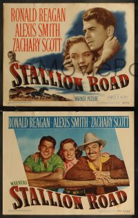 8g0797 STALLION ROAD 8 LCs 1947 pretty Alexis Smith with Ronald Reagan & Zachary Scott!