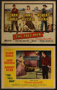 8g0811 TALL MEN 8 LCs 1955 western cowboys Clark Gable, Robert Ryan, Raoul Walsh directed!