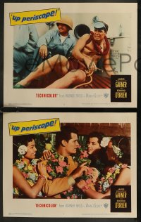 8g0832 UP PERISCOPE 8 LCs 1959 great images of scuba diver James Garner, Alan Hale, sexy women!