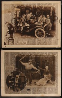 8g1132 VILLAGE SMITHY 3 LCs 1919 Mack Sennett, Chester Conklin in title role, Fazenda, ultra rare!