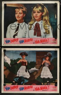 8g1028 VIVA MARIA 4 LCs 1965 Louis Malle, sexiest French babes Brigitte Bardot & Jeanne Moreau!