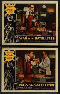 8g0836 WAR OF THE SATELLITES 8 LCs 1958 Roger Corman, Dick Miller, ultimate in scientific monsters!