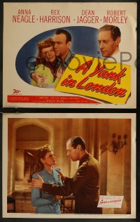 8g0846 YANK IN LONDON 8 LCs 1946 close up of Rex Harrison staring at pretty Anna Neagle!