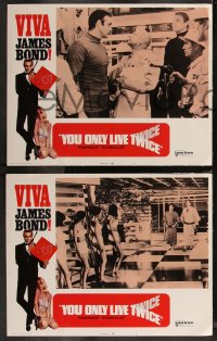 8g0848 YOU ONLY LIVE TWICE 8 LCs R1970 Sean Connery as James Bond, Donald Pleasence as Blofeld!