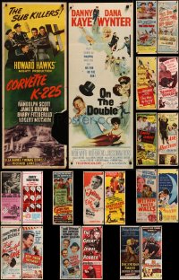 8h0486 LOT OF 21 FORMERLY FOLDED INSERTS 1940s-1960s great images from a variety of movies!