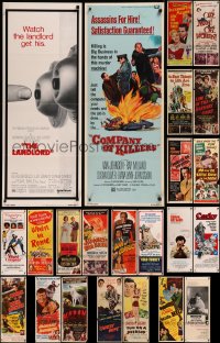 8h0484 LOT OF 23 FORMERLY FOLDED INSERTS 1940s-1970s great images from a variety of movies!