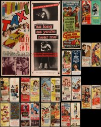 8h0480 LOT OF 27 FORMERLY FOLDED INSERTS 1940s-1960s great images from a variety of movies!