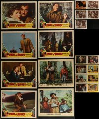 8h0149 LOT OF 37 LOBBY CARDS 1950s incomplete sets from a variety of different movies!