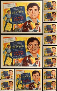 8h0490 LOT OF 19 UNFOLDED R49 AS YOU LIKE IT HALF-SHEETS R1949 Laurence Olivier, Shakespeare!