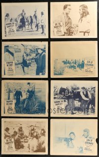 8h0165 LOT OF 8 SON OF GERONIMO SERIAL LOBBY CARDS 1952 great scenes from several chapters!