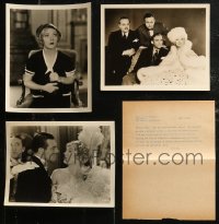 8h0347 LOT OF 3 MARION DAVIES 8X10 STILLS AND 1 TELEGRAM 1930s great movie images & more!