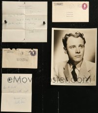 8h0364 LOT OF 2 WILLIAM PRINCE SIGNED LETTERS WITH ENVELOPES AND 1 8X10 STILL 1940s-1950s cool!