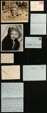 8h0365 LOT OF 2 NINA FOCH SIGNED LETTERS AND 2 8X10 STILLS 1960s-1960s cool!