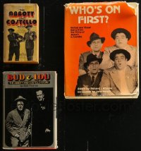8h0311 LOT OF 3 ABBOTT & COSTELLO HARDCOVER AND PAPERBACK BOOKS 1970s-1980s cool biographies!