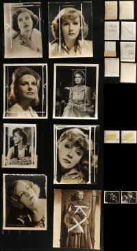 8h0338 LOT OF 10 GRETA GARBO 8X10 STILLS 1920s-1940s great portraits of the legendary actress!