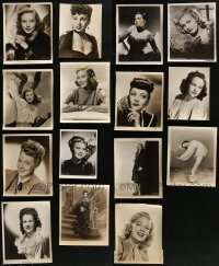 8h0333 LOT OF 15 8X10 STILLS OF PRETTY ACTRESSES 1940s portraits of leading & supporting ladies!