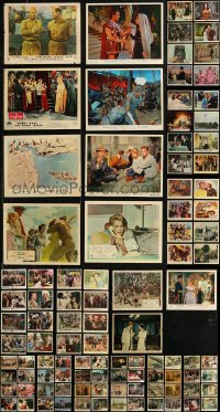 8h0313 LOT OF 99 COLOR ENGLISH FRONT OF HOUSE LOBBY CARDS 1950s-1960s from a variety of movies!