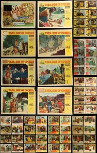 8h0115 LOT OF 112 COWBOY WESTERN LOBBY CARDS 1950s complete sets from several movies!