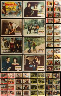 8h0126 LOT OF 80 LOBBY CARDS 1950s-1960s complete sets from several different movies!