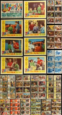 8h0106 LOT OF 136 LOBBY CARDS 1940s-1950s complete sets from several different movies!