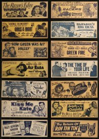 8h0196 LOT OF 14 4X11 TITLE STRIPS 1940s-1950s great images from a variety of different movies!